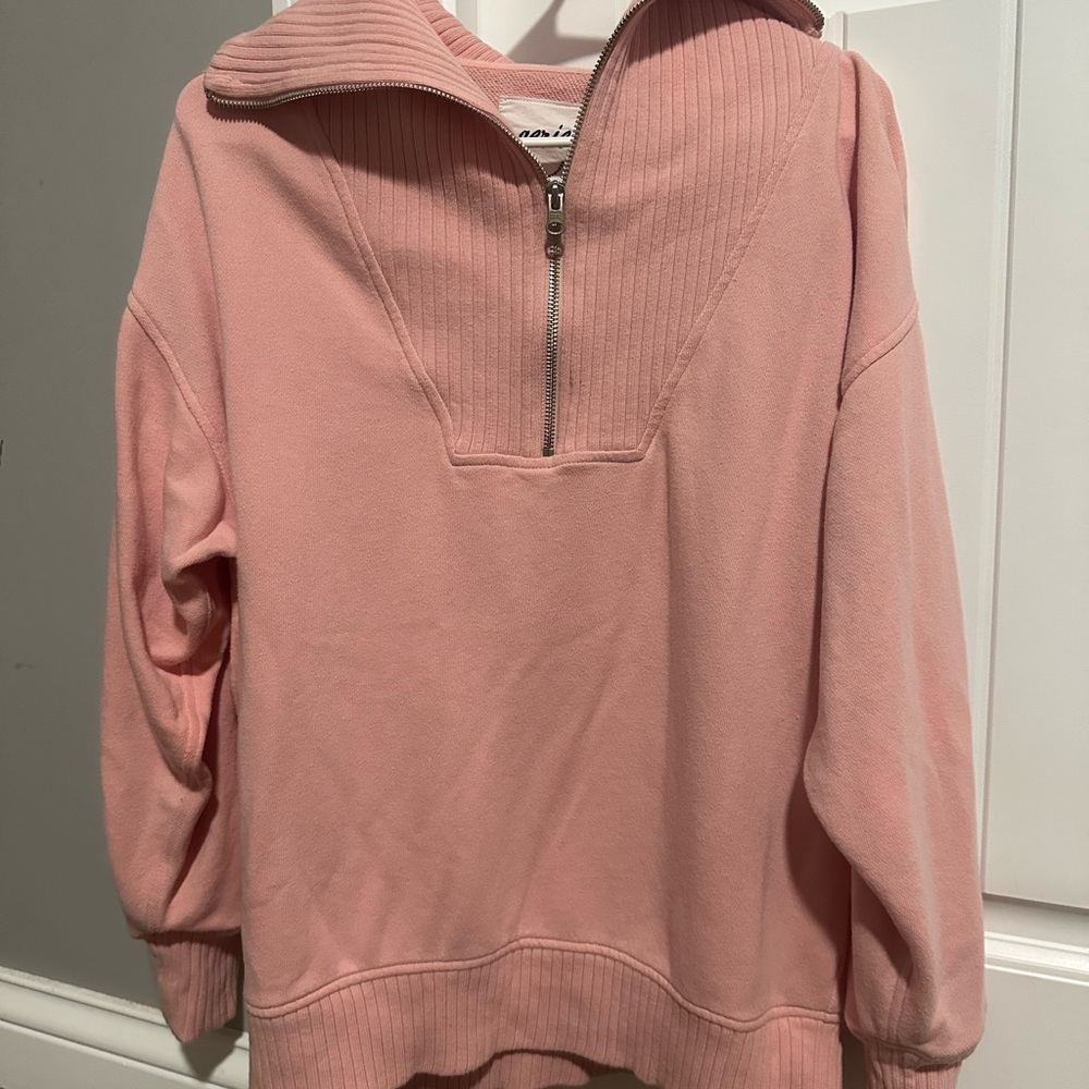 Aerie Pink Cowl Neck Sweater